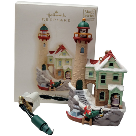Hallmark Keepsake LIGHTHOUSE GREETINGS 2009 Christmas Ornament Magic 13th Series - Picture 1 of 7